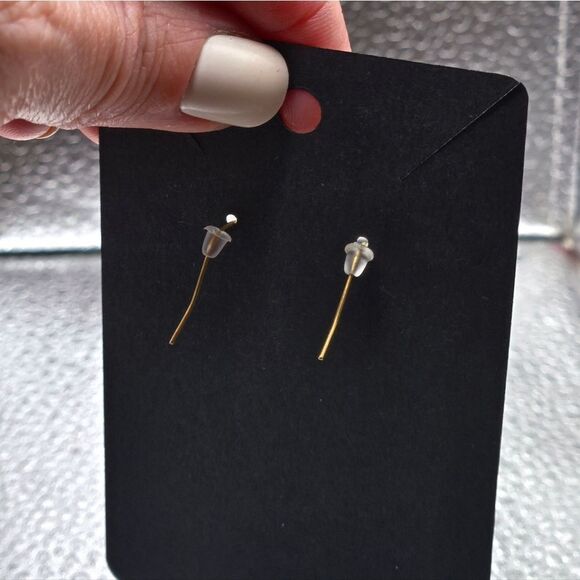 "5/$25" Mismatched Jack-o-Lantern Brass Tone Dangle Earrings 925 Ear Wires - Picture 2 of 4